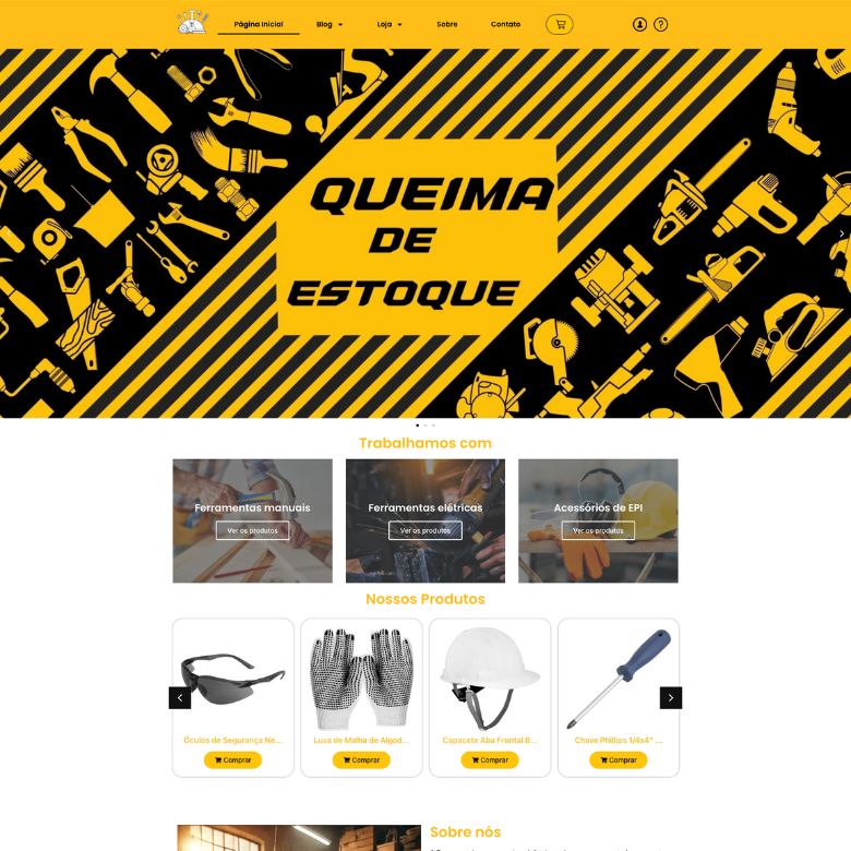 Template Home estilo Dark para WooCommerce e Elementor